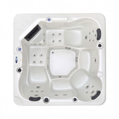 Double 2 persons whirlpool combo massage round corner bathtub